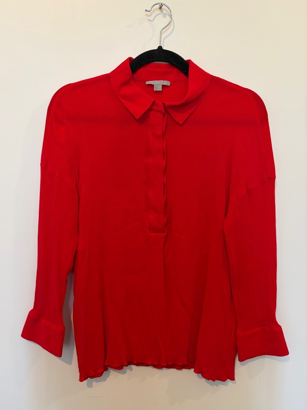 COS Red Quartet Button Shirt - XS